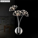 GobekUsa Nordic Creative Crystal Flower Dandelion Wall Lamps for Bathroom Bedroom Bedside Lamp Living Room