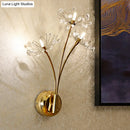 GobekUsa Nordic Crystal 3-Light Gold Wall Sconce for Living Room Decor