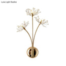 GobekUsa Nordic Crystal 3-Light Gold Wall Sconce for Living Room Decor