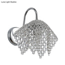 GobekUsa Nordic Crystal Drip Wall Sconce Lighting in Chrome: 1-Light Wall Mount Fixture