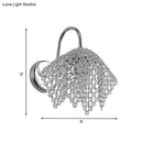 GobekUsa Nordic Crystal Drip Wall Sconce Lighting in Chrome: 1-Light Wall Mount Fixture