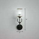 GobekUsa Nordic Crystal Prism Wall Sconce with Antler Design - Cylinder Wall Mount Light