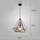 Nordic Diamond Metal Pendant Light in Stainless Steel