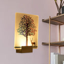 GobekUsa Nordic Elk/Tree LED Wall Sconce in White for Living Room