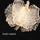 Nordic French Cream Acrylic Flower Pendant Light