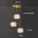 Nordic French Cream Acrylic Flower Pendant Light