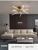 GobekUsa Nordic Geometry LED Chandelier with Remote Control
