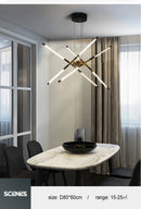 GobekUsa Nordic Geometry LED Chandelier with Remote Control
