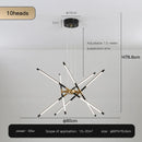 GobekUsa Nordic Geometry LED Chandelier with Remote Control