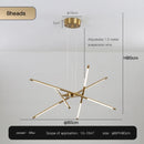 GobekUsa Nordic Geometry LED Chandelier with Remote Control