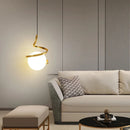 Nordic Glass Ball Pendant Light in Iron Finish