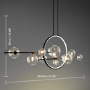 GobekUsa Nordic Glass Bubble LED Chandelier - Black
