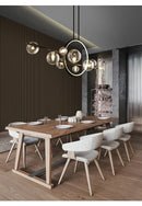 GobekUsa Nordic Glass Bubble LED Chandelier - Black