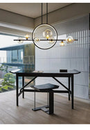 GobekUsa Nordic Glass Bubble LED Chandelier - Black