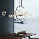 GobekUsa Nordic Glass Bubble LED Chandelier - Black