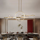 GobekUsa Nordic Glass Bubble LED Chandelier - Black