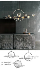 GobekUsa Nordic Glass Bubble LED Chandelier - Black