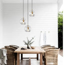 Nordic Glass Pendant Light in Amber or Clear