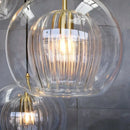 Nordic Glass Pendant Light in Amber or Clear