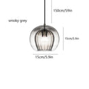 Nordic Glass Pendant Light in Amber or Clear