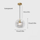 Nordic Glass Pendant Light in Amber or Clear