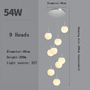 Nordic Glass Staircase Chandelier Pendant Light