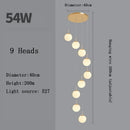 Nordic Glass Staircase Chandelier Pendant Light