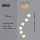 Nordic Glass Staircase Chandelier Pendant Light