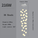 Nordic Glass Staircase Chandelier Pendant Light