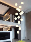 Nordic Glass Staircase Chandelier Pendant Light