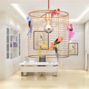 GobekUsa Bird Cage Pendant Lamp: Nordic Loft Home Bedroom Light Gold Decor