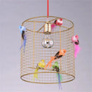 GobekUsa Bird Cage Pendant Lamp: Nordic Loft Home Bedroom Light Gold Decor
