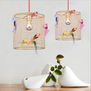 GobekUsa Bird Cage Pendant Lamp: Nordic Loft Home Bedroom Light Gold Decor