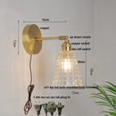 GobekUsa Brass LED Wall Sconce with Pull Chain Switch, Nordic Design