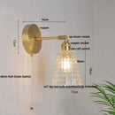 GobekUsa Brass LED Wall Sconce with Pull Chain Switch, Nordic Design
