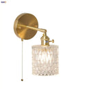 GobekUsa Brass LED Wall Sconce with Pull Chain Switch, Nordic Design