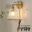 GobekUsa Brass LED Wall Sconce with Pull Chain Switch, Nordic Design