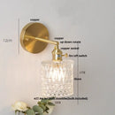 GobekUsa Brass LED Wall Sconce with Pull Chain Switch, Nordic Design