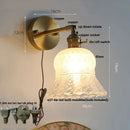GobekUsa Brass LED Wall Sconce with Pull Chain Switch, Nordic Design