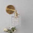 GobekUsa Brass LED Wall Sconce with Pull Chain Switch, Nordic Design