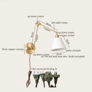 GobekUsa Ceramic LED Wall Lamp, Pull Chain Switch, Nordic Copper, Small Size