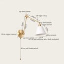 GobekUsa Ceramic LED Wall Lamp, Pull Chain Switch, Nordic Copper, Small Size