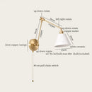 GobekUsa Ceramic LED Wall Lamp, Pull Chain Switch, Nordic Copper, Small Size