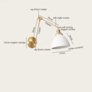 GobekUsa Ceramic LED Wall Lamp, Pull Chain Switch, Nordic Copper, Small Size