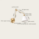 GobekUsa Ceramic LED Wall Lamp, Pull Chain Switch, Nordic Copper, Small Size