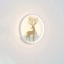 GobekUsa Nordic Metallic Black/White-Gold LED Circle Wall Sconce Light: Warm/White Glow for Bedroom