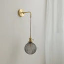 GobekUsa Gray Glass LED Wall Sconce Lamp for Home Decor, Bedroom, Living Room - Nordic Design