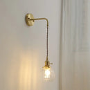 GobekUsa Gray Glass LED Wall Sconce Lamp for Home Decor, Bedroom, Living Room - Nordic Design