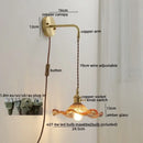 GobekUsa Gray Glass LED Wall Sconce Lamp for Home Decor, Bedroom, Living Room - Nordic Design