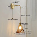 GobekUsa Gray Glass LED Wall Sconce Lamp for Home Decor, Bedroom, Living Room - Nordic Design